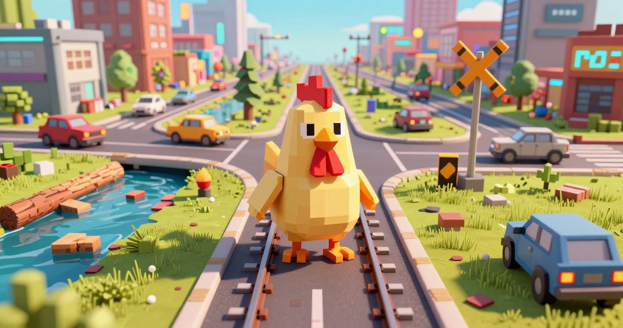 Najlepsze darmowe gry zręcznościowe — 3. Crossy Road, klasyka w nowoczesnym wydaniu